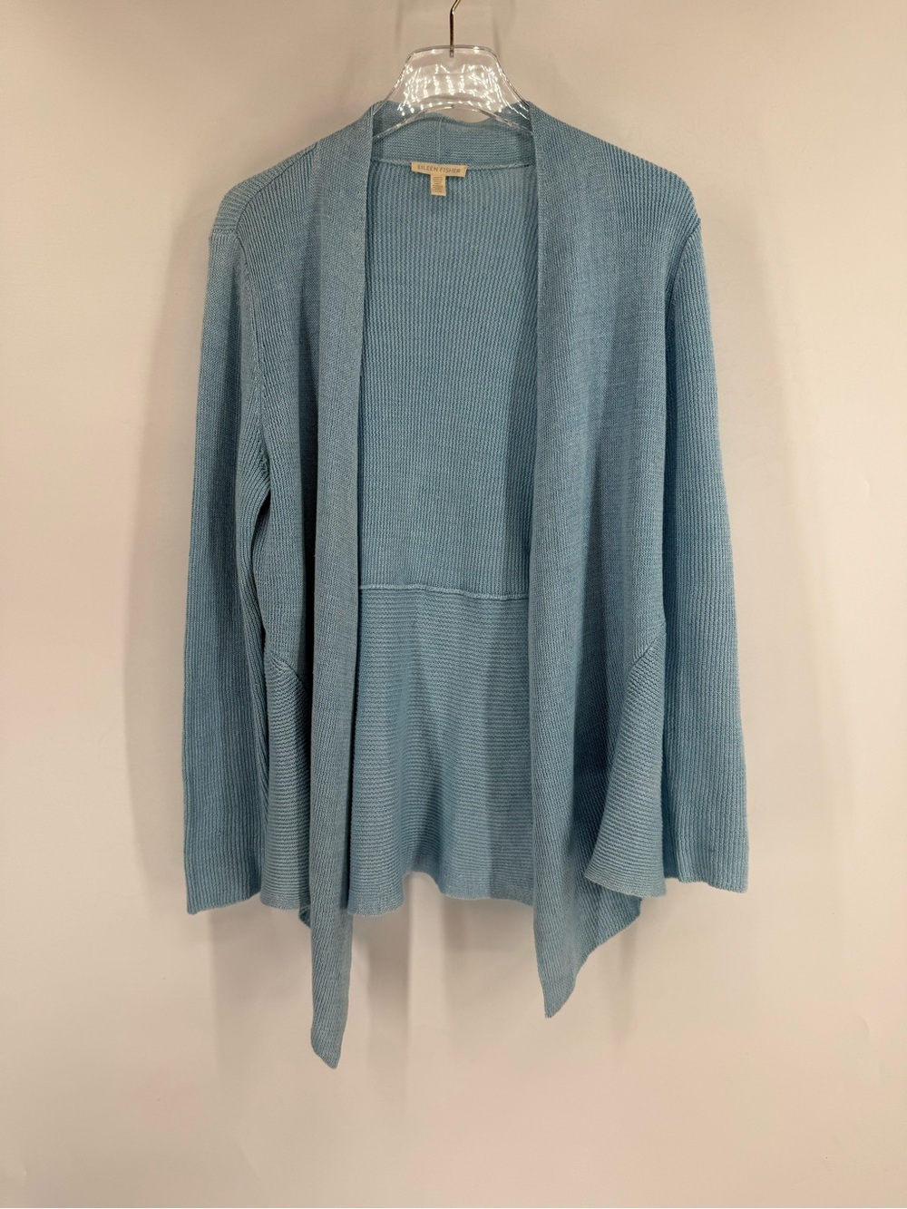 Eileen Fisher Linen Open Front
Cardigan Lightweight Draped Size large